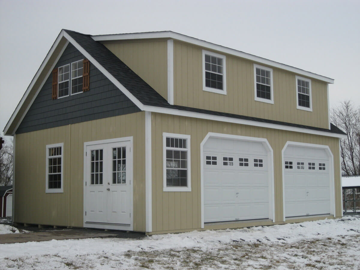 22x30 A-Frame 2-Story 2 Car Garage (#2671)