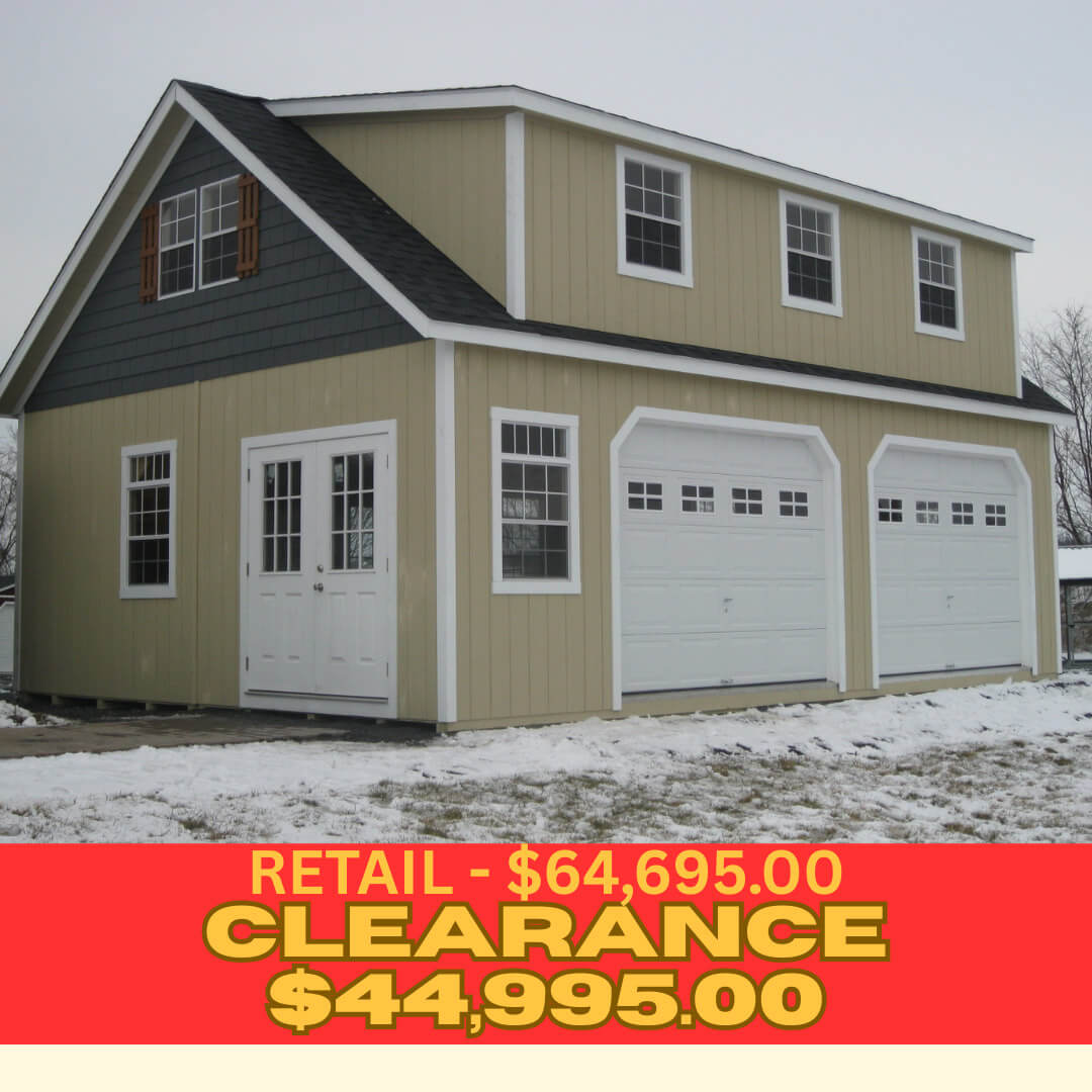 22x30 A-Frame 2-Story 2 Car Garage (#2671)