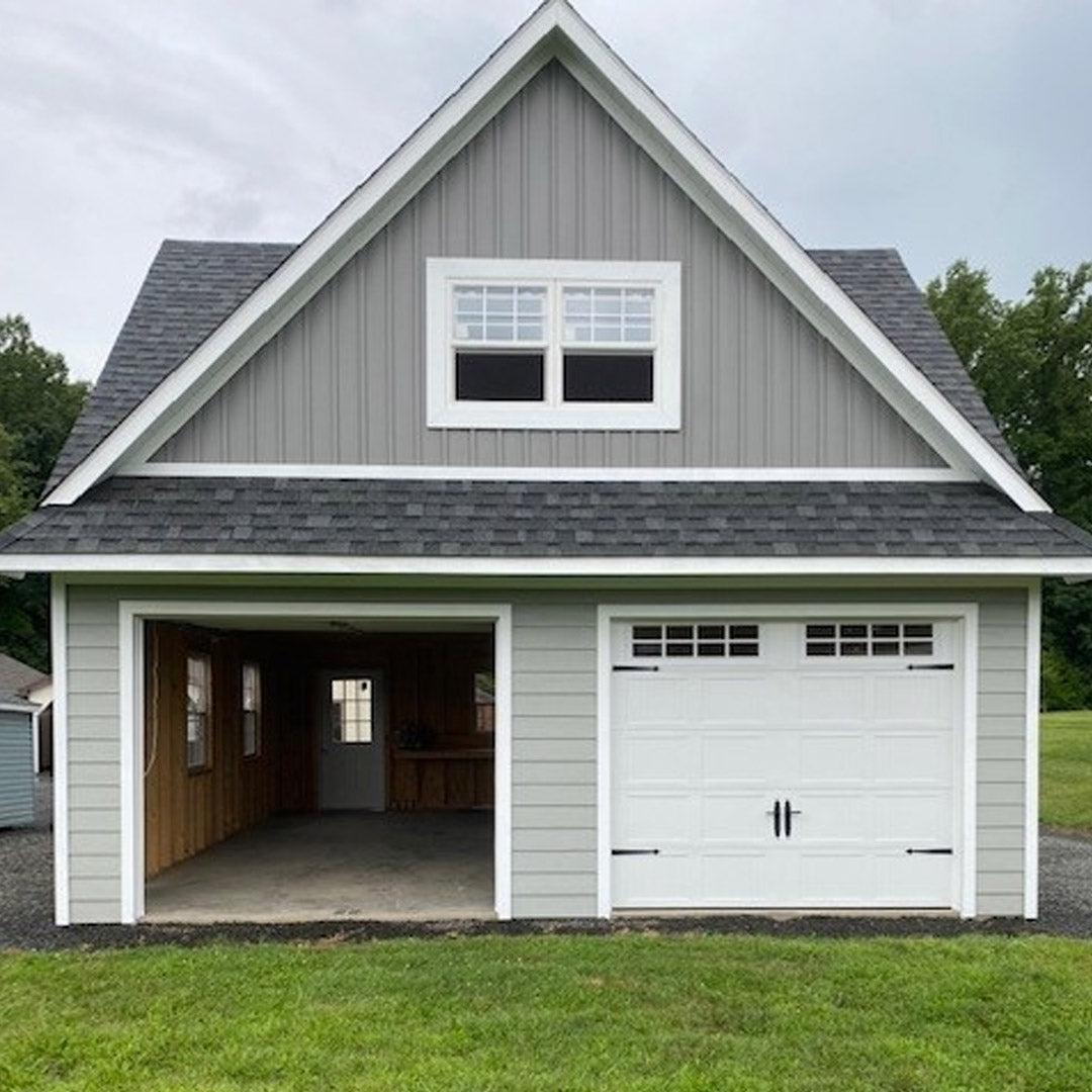 24x26 A-Frame 2-Story 2 Car Garage (#2711)