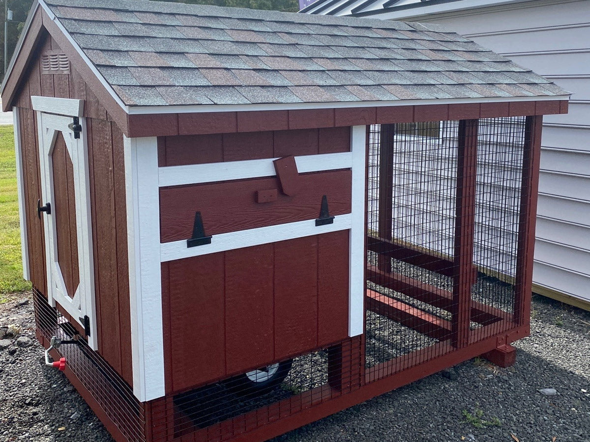 5x7 A-Frame Chicken Coop Combo (#BIH1026)