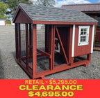 5x7 A-Frame Chicken Coop Combo (#BIH1026)
