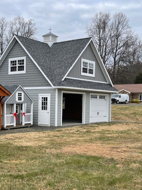 24x26 A-Frame 2-Story 2 Car Garage (#2711)
