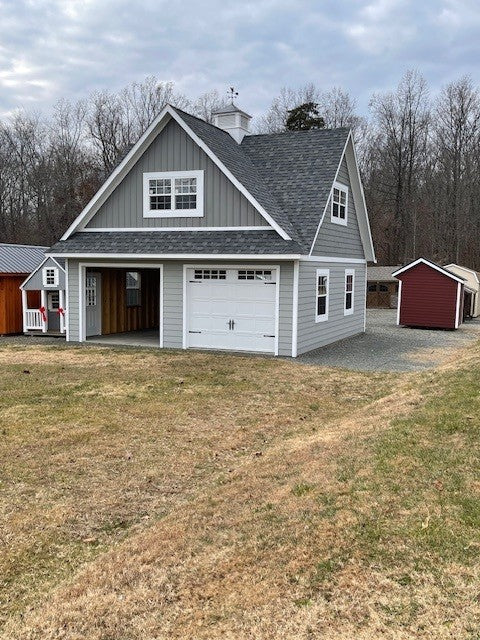 24x26 A-Frame 2-Story 2 Car Garage (#2711)